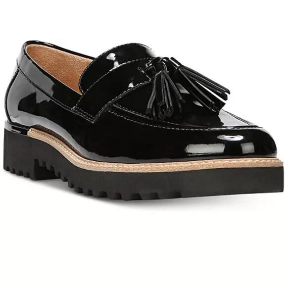 FRANCO SARTO Black CAROLYNN Patent Leather Loafers Size 11 - Picture 1 of 10